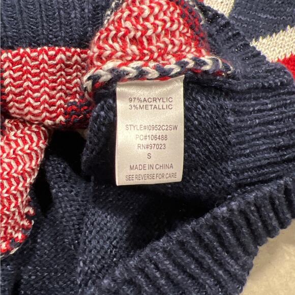 Rebellious. One British Flag Y2K Size Small Long Sleeve Knit Women's Crewneck - Picture 7 of 7